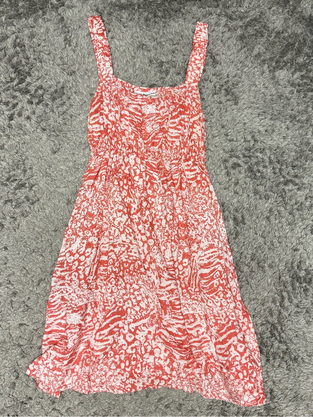 Batik bali Women’s Coral Patterned Sundress with pockets size S/M